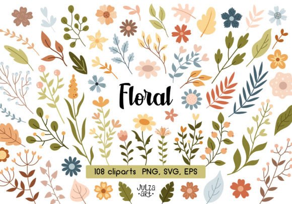 Download Boho Floral Clipart, Flower Svg Png - Floral clipart Collection