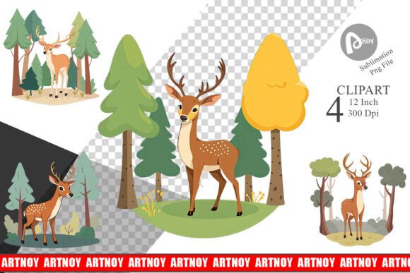 Download Forest Deer Clipart - Forest deer clipart Collection