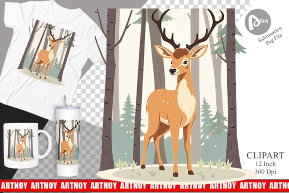Download Forest Deer Clipart - Forest deer clipart Collection