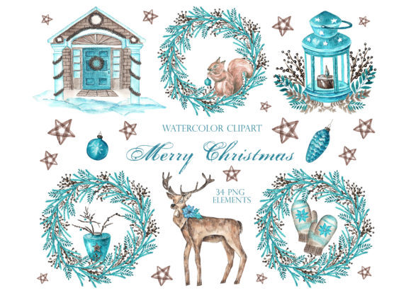Download Christmas Floral Clipart, Vacation, Deer - Floral clipart Collection