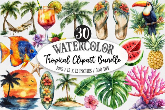 Download Tropical Clipart Bundle - Premium Resources