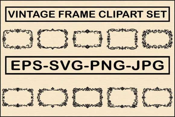 Download Vintage Ornate Frame Clipart Set - Premium Bundle