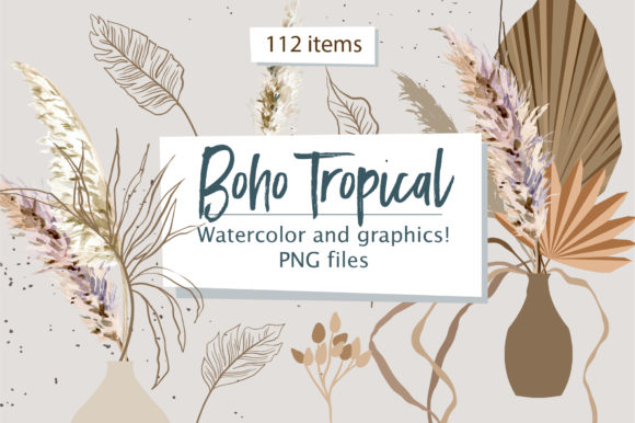 Download Boho Tropical Clipart - Tropical clipart Collection